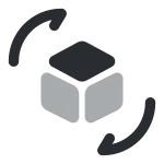 3d Rotate SVG Icon